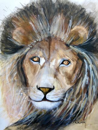 An original watercolour painting the king of the jungle. Check out more of our animal paintings for sale on art4you.ie